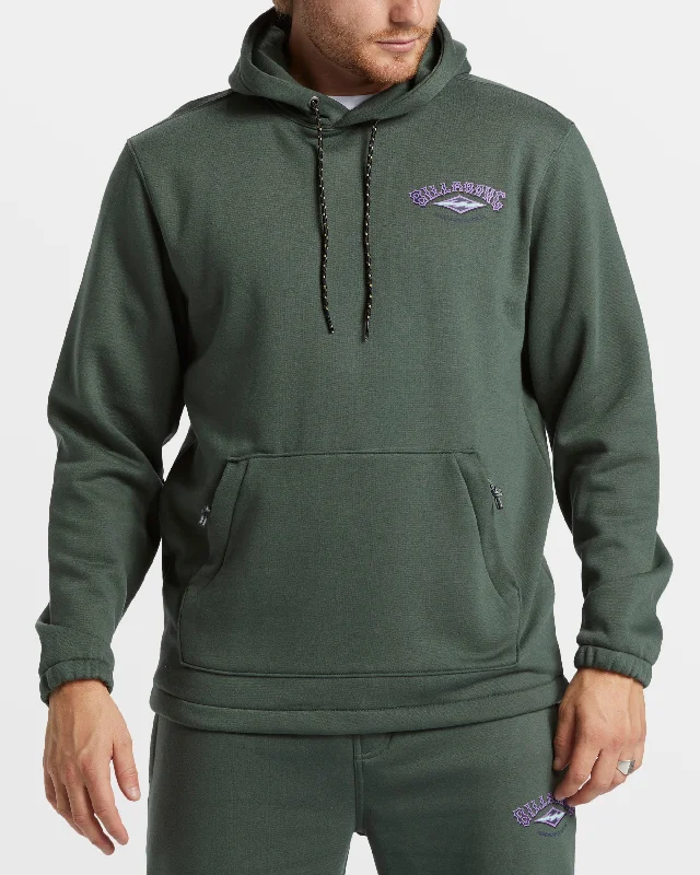 Comfortable Lifestyle Compass Pullover Sweatshirt - Hunter