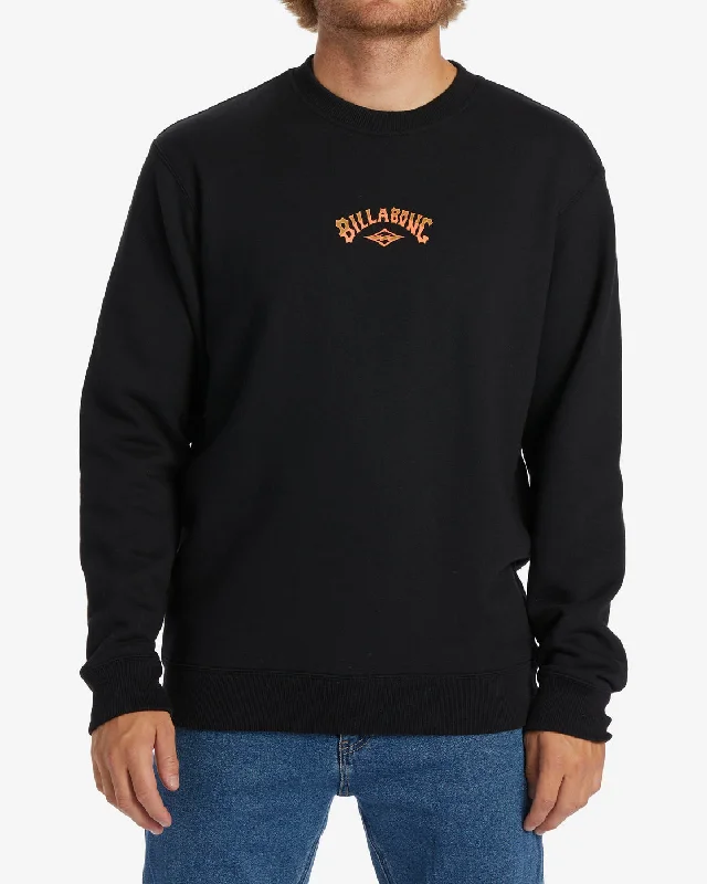 Youthful Street Fashion Core Arch Sweatshirt - Black