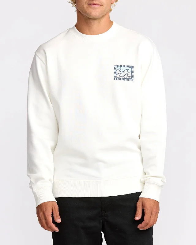 Fashion Selection Crayon Wave Crew Sweatshirt - Off White