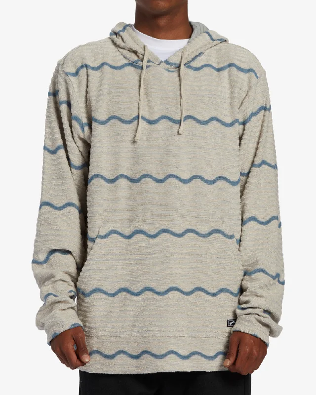 Slightly Flared Design Flecker Jacquard Pullover Sweatshirt - Chino