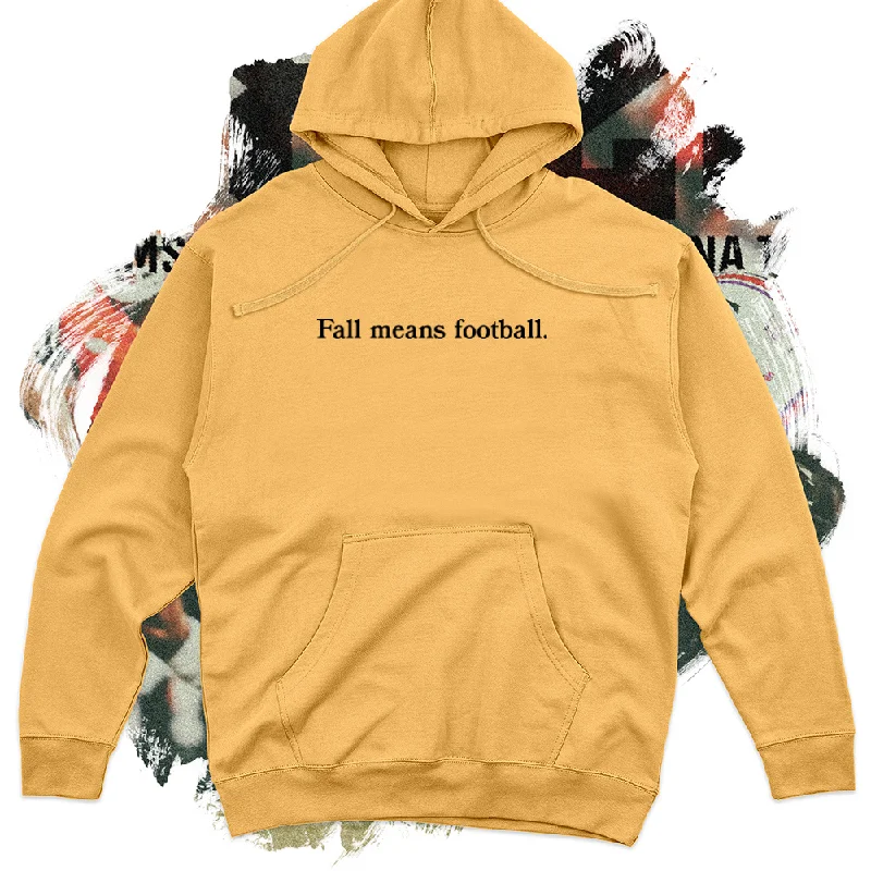 Warm Chic Football School Black Football Midweight Hoodie