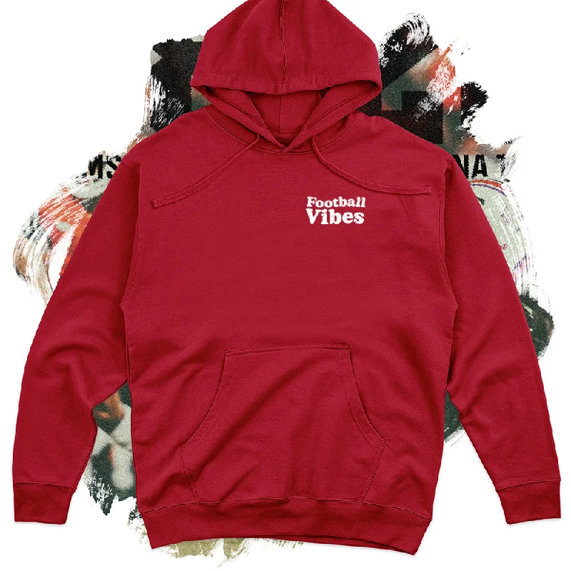 Cozy Knits Football Vibes White 02 Midweight Hoodie