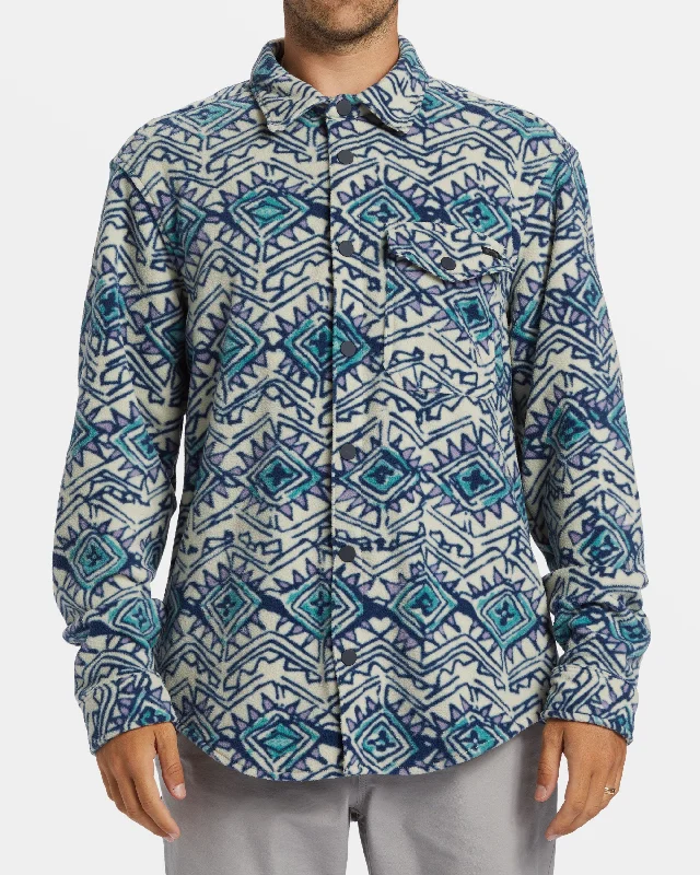 Casual Style A/Div Furnace Long Sleeve Flannel Shirt - Slate Blue