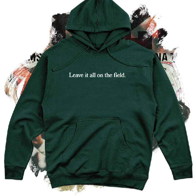 Soft Trends Leave It All on the Field White Football Midweight Hoodie