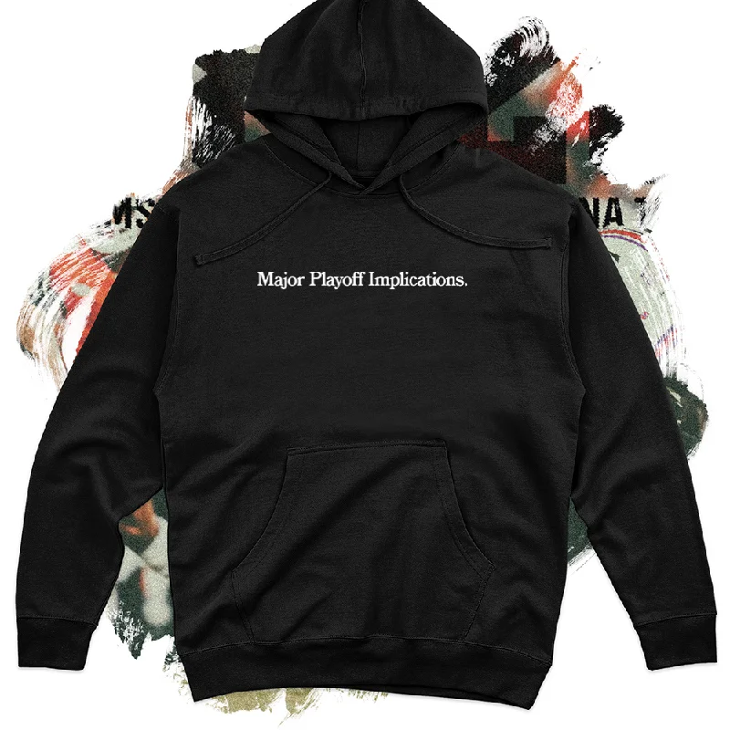 Soft Textures Major Playoff Implications White Football Midweight Hoodie