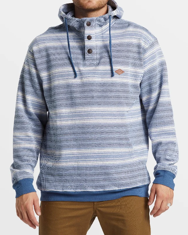 Minimal Style Rancho Hoodie - Smoke Blue