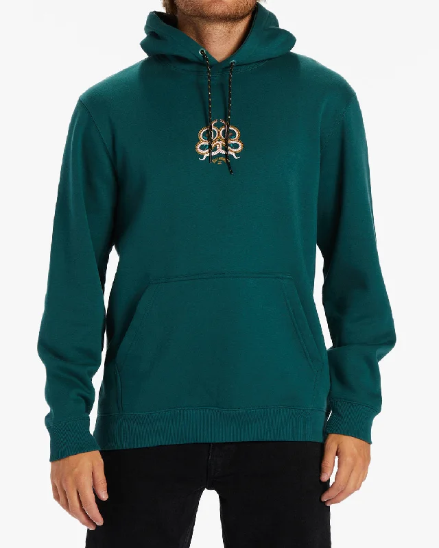 Lively And Youthful Serpientes Hoodie - Deep Teal