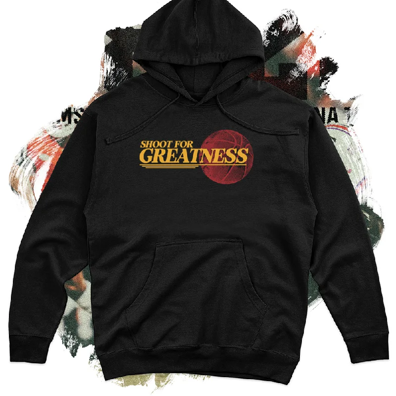 Simple Chic Shoot For Greatness  Football Midweight Hoodie