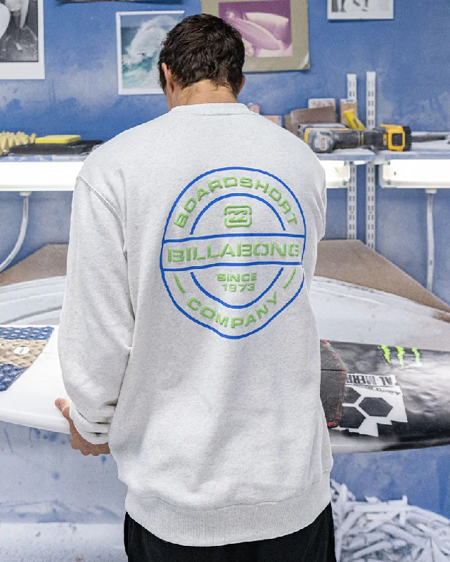 Luxury Temperament Short Sands Crew Sweatshirt - Light Grey Heather