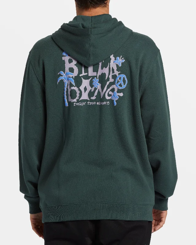 Cool Breeze At Night Short Sands Zip Hoodie - Forest Green