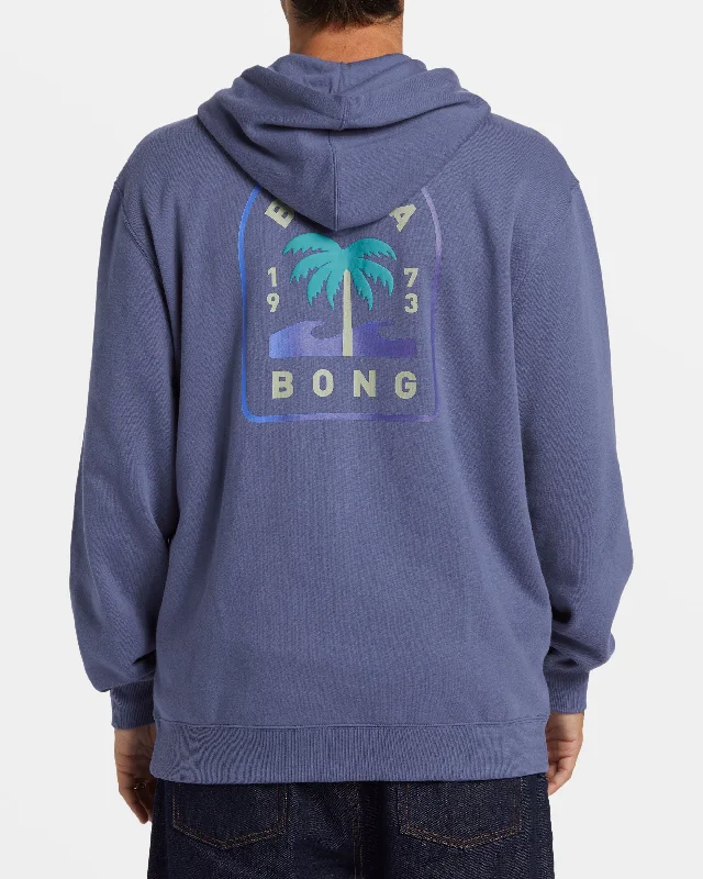 Nightclub Style Short Sands Zip Hoodie - Washed Royal