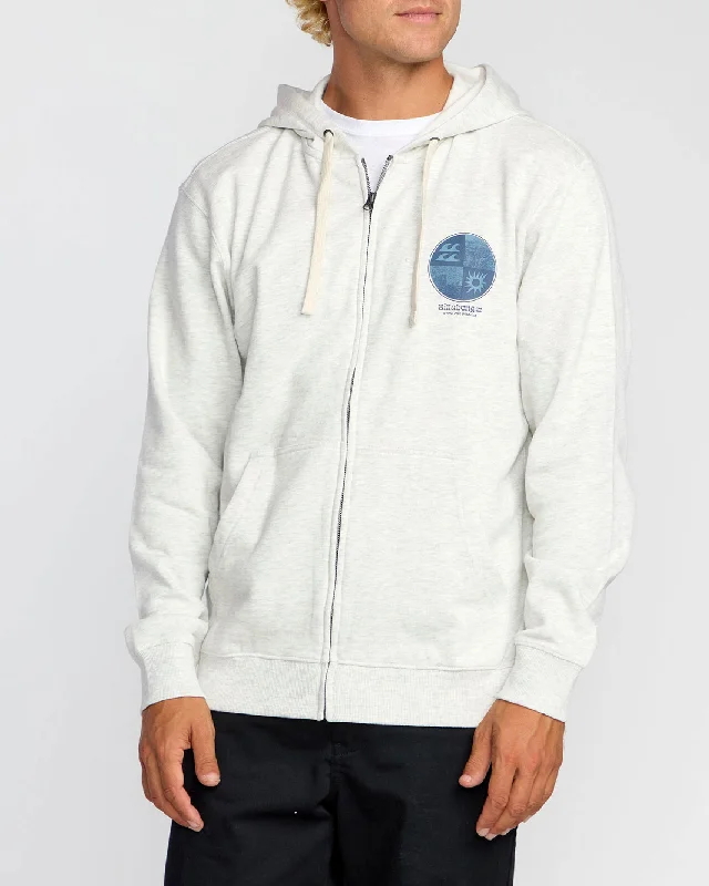 High-quality Styles Twin Fins Zip Hoodie - Oatmeal Heather