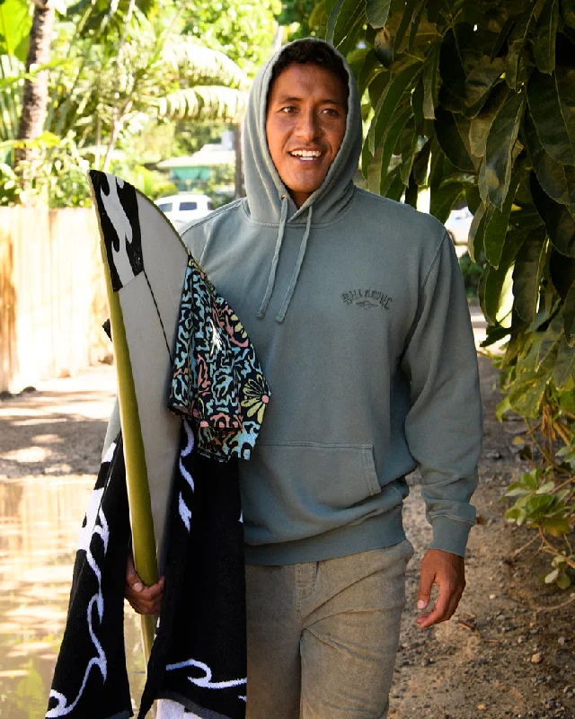 Celebrity Style Wave Washed Hoodie - Fern
