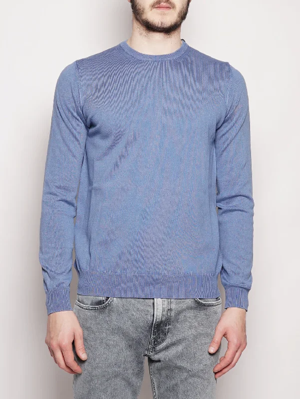New Season Series Girocollo in Cotone Base Frosted Royal