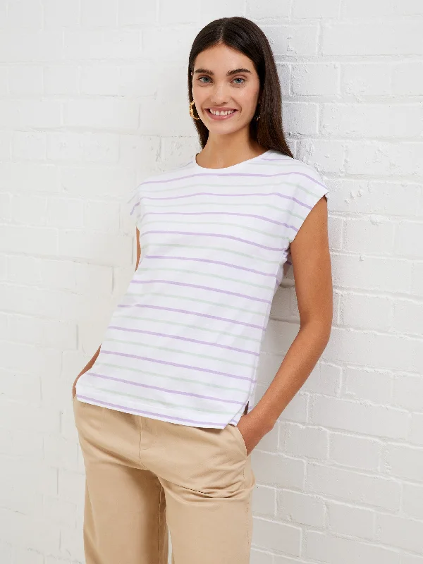 Romantic And Fresh Boxy Stripe T-Shirt