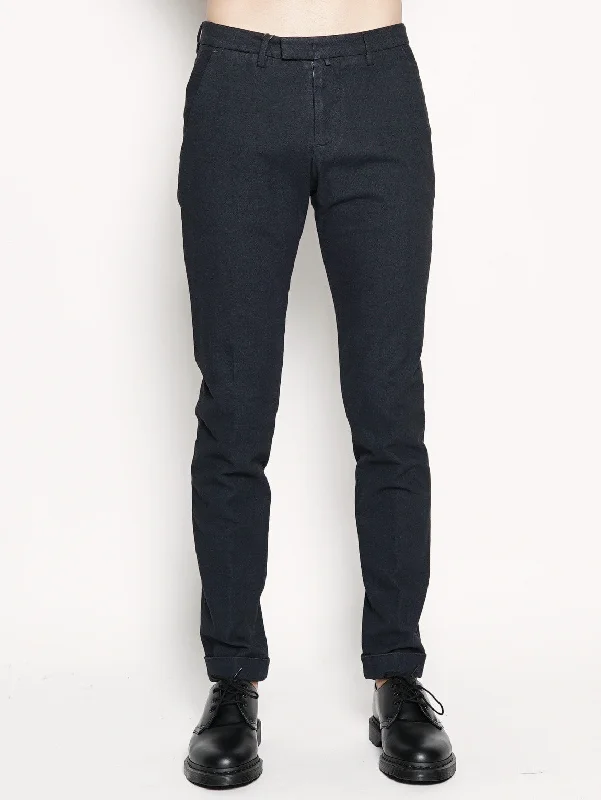 Luxury Customization Pantalone Chino in Tessuto Comfort Stretch Blu