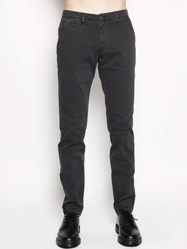 Economic Outlook Pantalone in Gabardine di Cotone Grigio