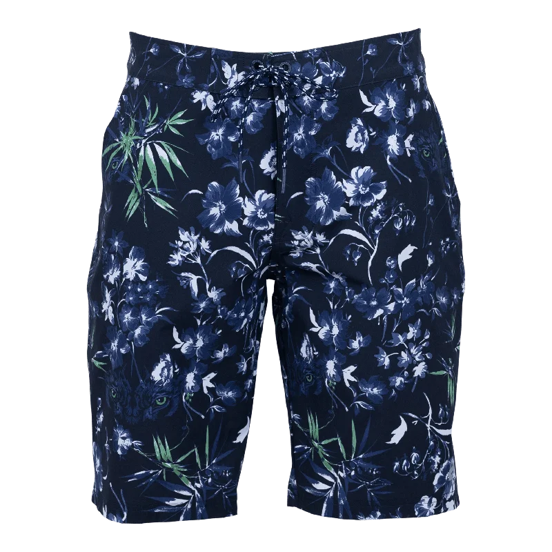 Exquisite Tailoring Dark Floral Indian Wells Swim Short