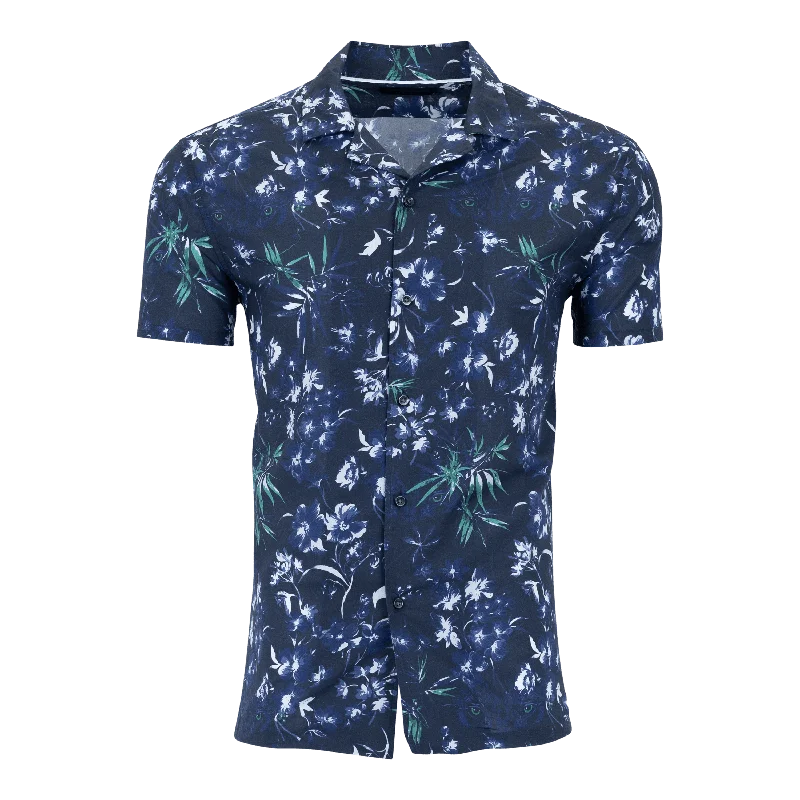 Fashionable And Fashionable Dark Floral Lincoln Camp Shirt