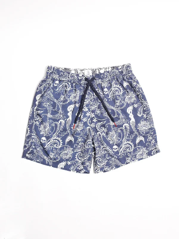 Personal Design Boxer Mermaid Blue/White