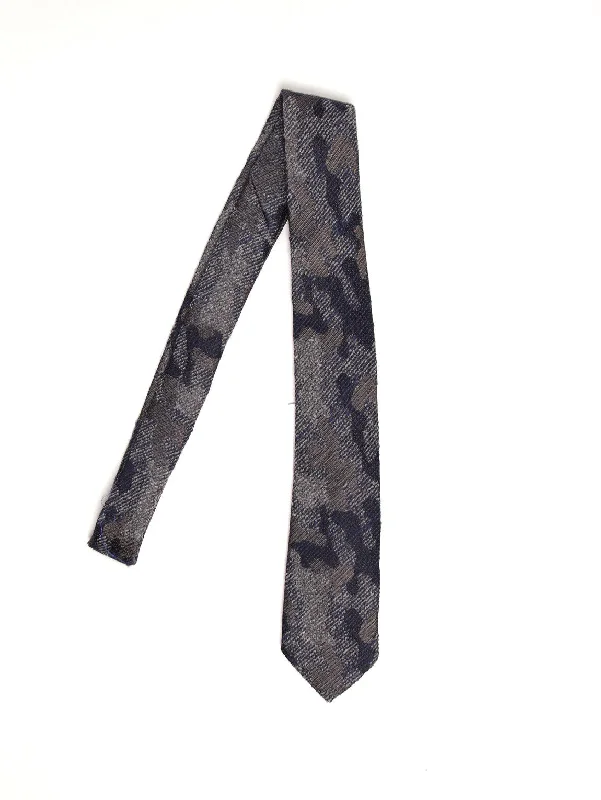 Casual Elegance Cravatta camouflage 2232K505 173400 Blu/Marrone/Grigio