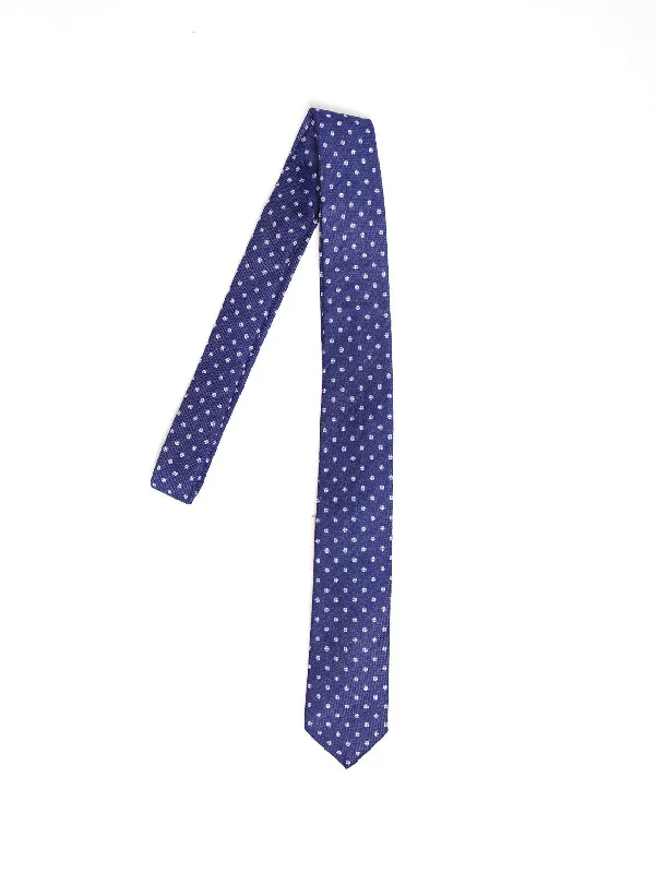 Lounge Wear Cravatta in cotone 2232K506 173406 Pois Blu