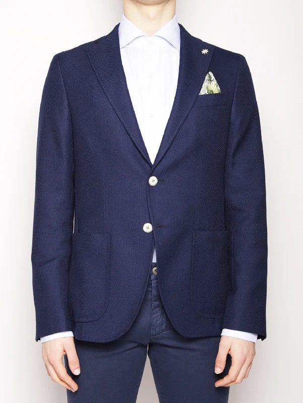 Design Must-have Giacca in cotone piqué Blu