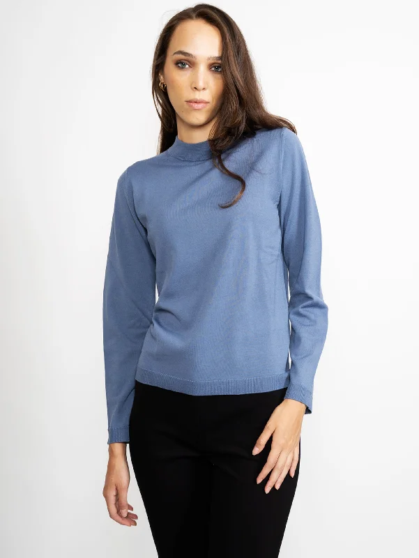 Easy Chic Girocollo in Maglia Sottile Carta da Zucchero