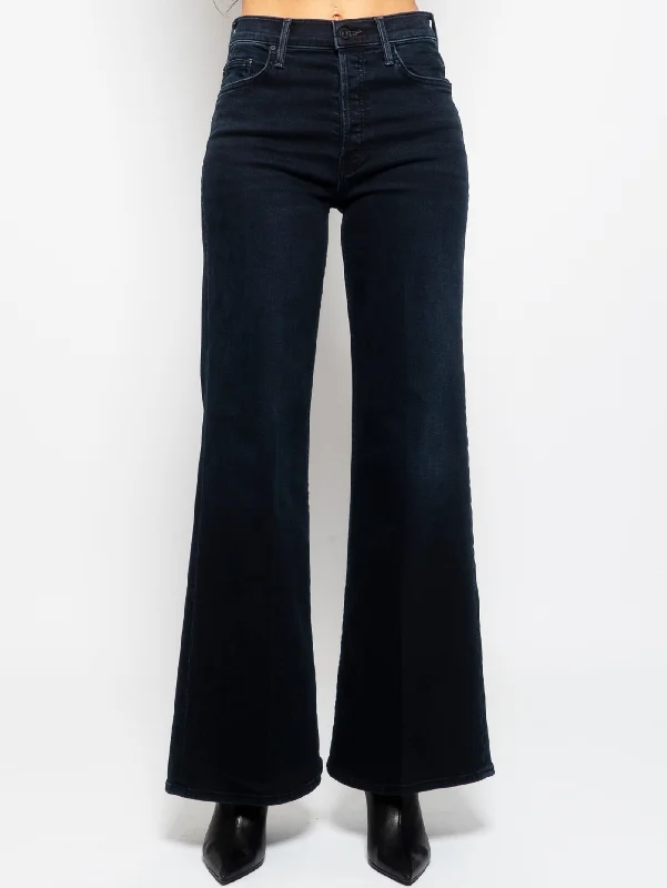 Elegant And Elegant Denim Cropped con Vita Alta Blu Scuro