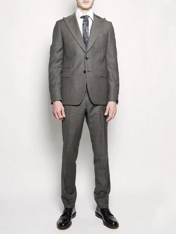 Noble And Elegant Abito in Fresco Lana Grigio