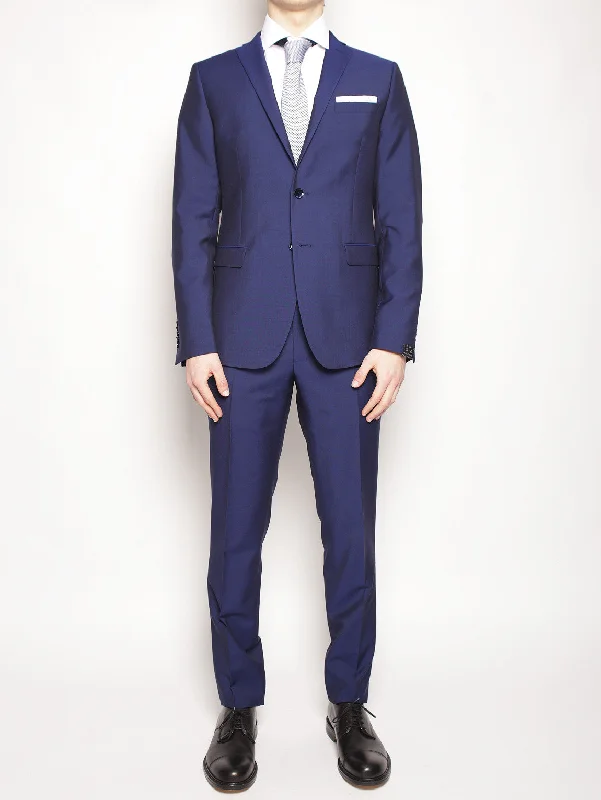 Simple Design Abito in Lana e Mohair Blu