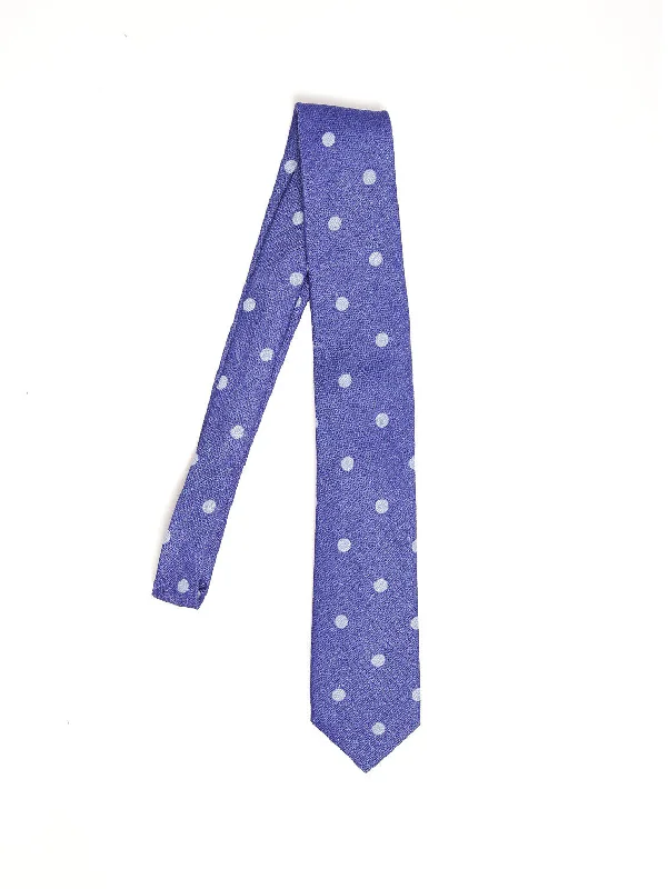 Cozy Fit Cravatta Pois Bluette