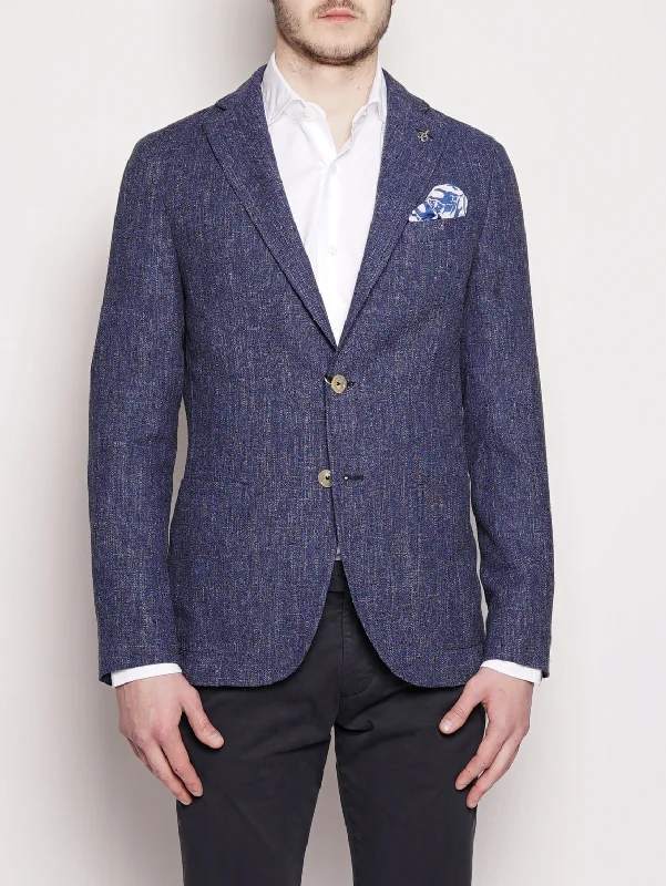 Creative Prints Giacca in Tweed Blu royal