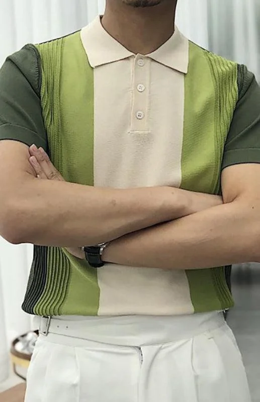 Comfy Dress Patchwork Solid Polyester Polo Shirt for General - All-Season Everyday