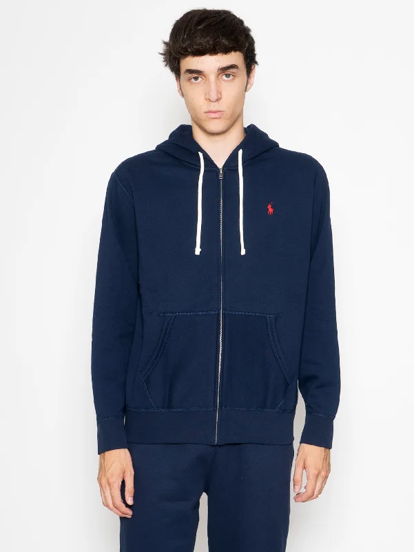 Casual Chic Looks Felpa con Zip e Cappuccio Blu