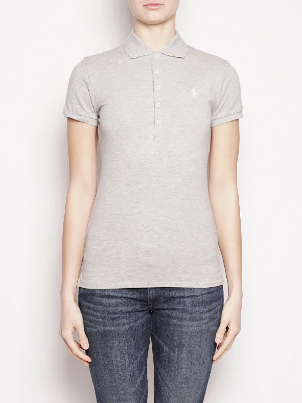 Fashion Selection Polo stretch Slim-Fit Grigio
