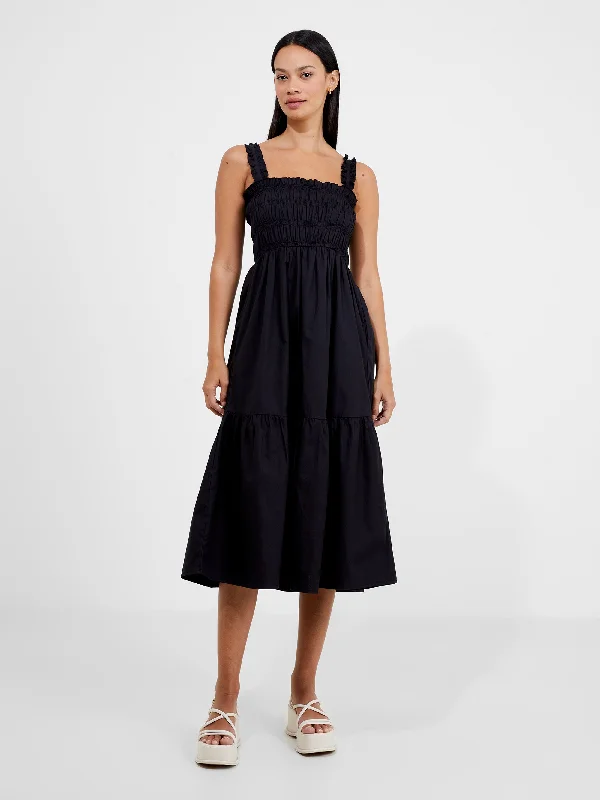 Must-have For Autumn And Winter Shirred Sundress