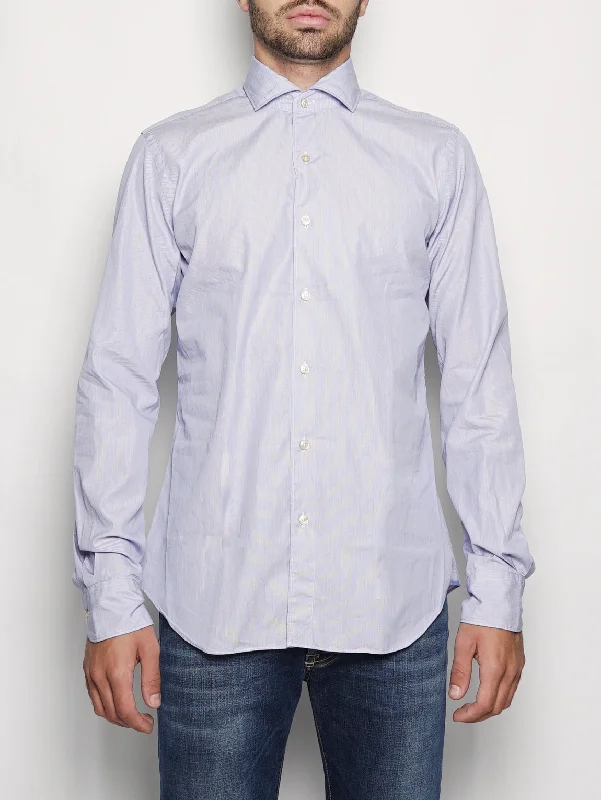 Sports Trend Camicia a Righe Blu/Bianco