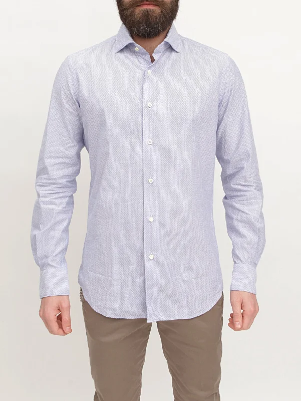 Fresh Comfort Camicia in Armaturato Misto Lino Polvere