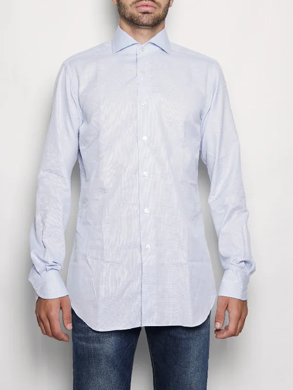 Minimal Classic Camicia in Cotone Celeste