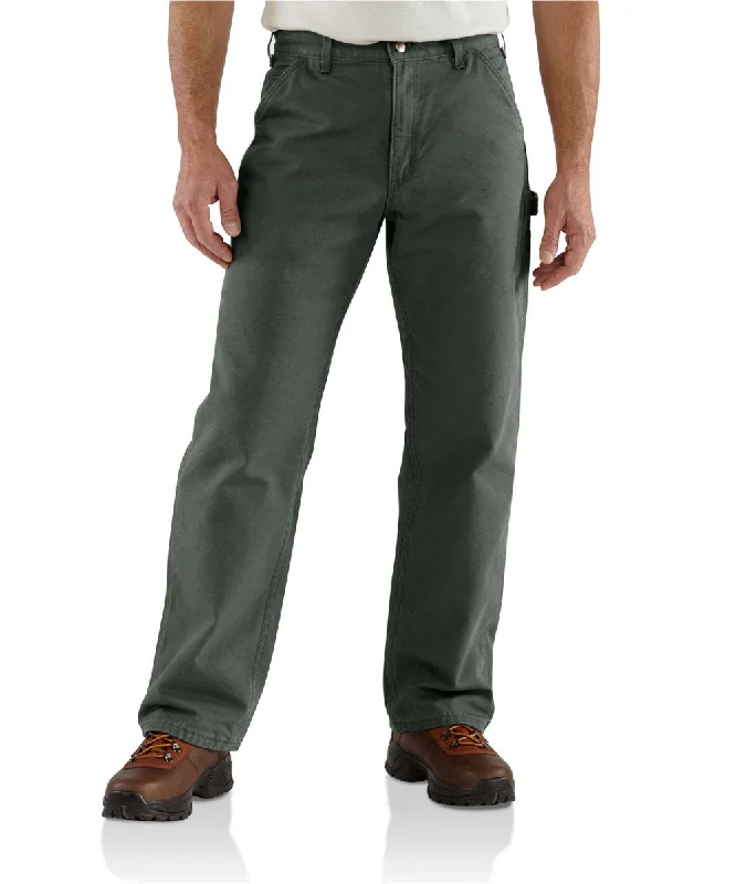 Exquisite Craftsmanship Carhartt B111 Washed Duck Flannel-Lined Work Dungaree - Moss