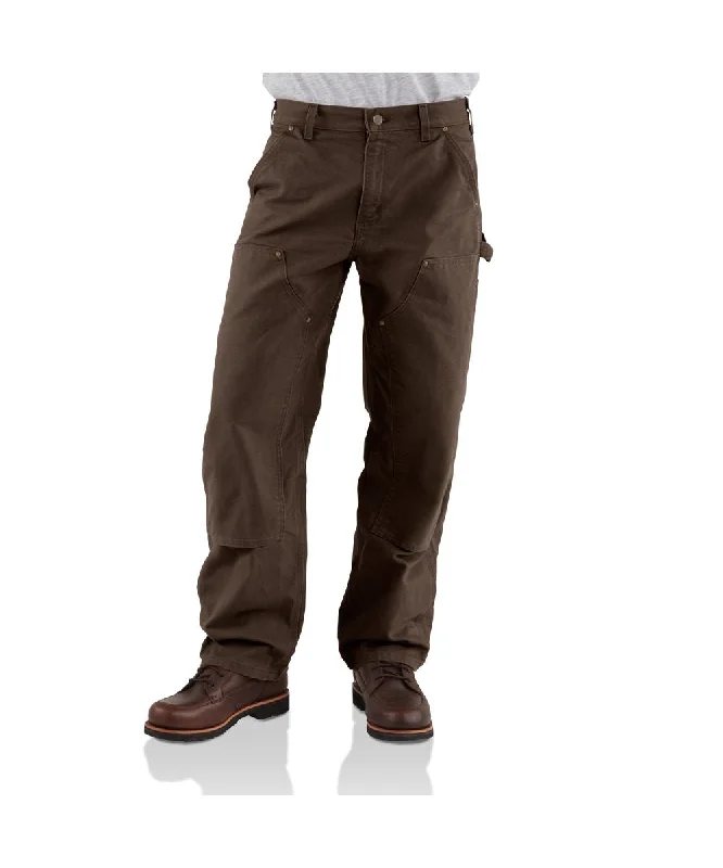 Modernism Carhartt B136 Double Front Washed Duck Dungaree - Dark Brown