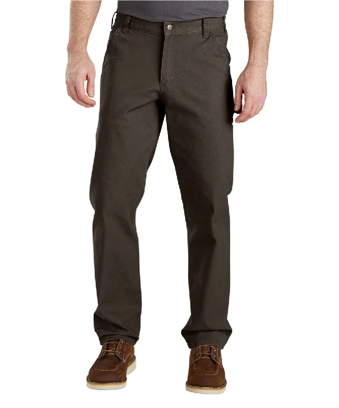 Classic Style Carhartt Men’s Rugged Flex Relaxed Fit Duck Dungaree - Dark Coffee