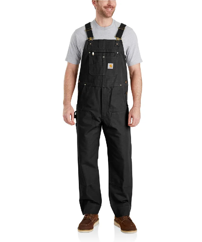 Elegant Series Carhartt R01 Duck Bib Overalls - Black