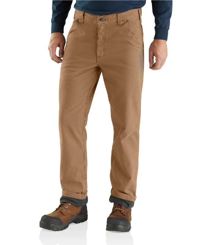 Design Trend Carhartt Rugged Flex Rigby Dungaree Knit Lined Pant - Dark Khaki
