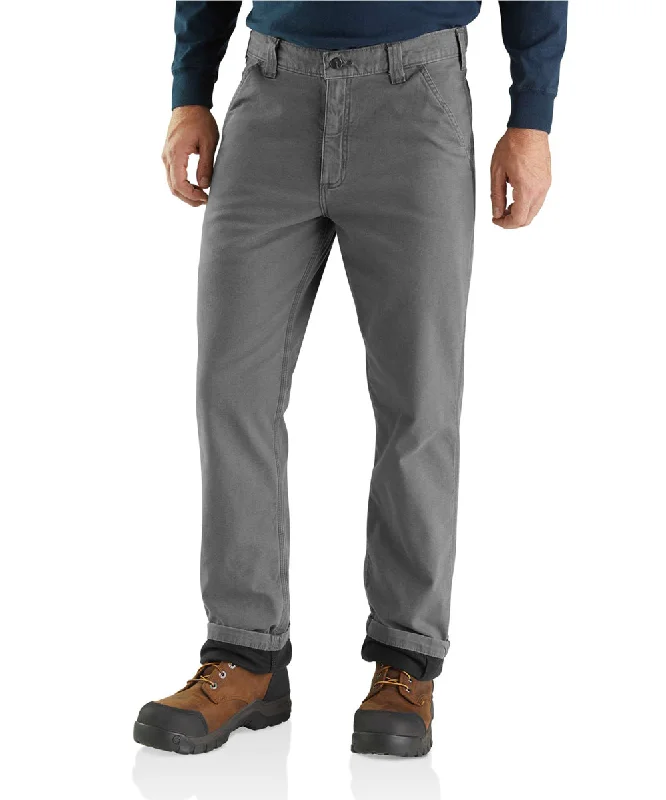 Fashion Expert Carhartt Rugged Flex Rigby Dungaree Knit Lined Pant - Gravel