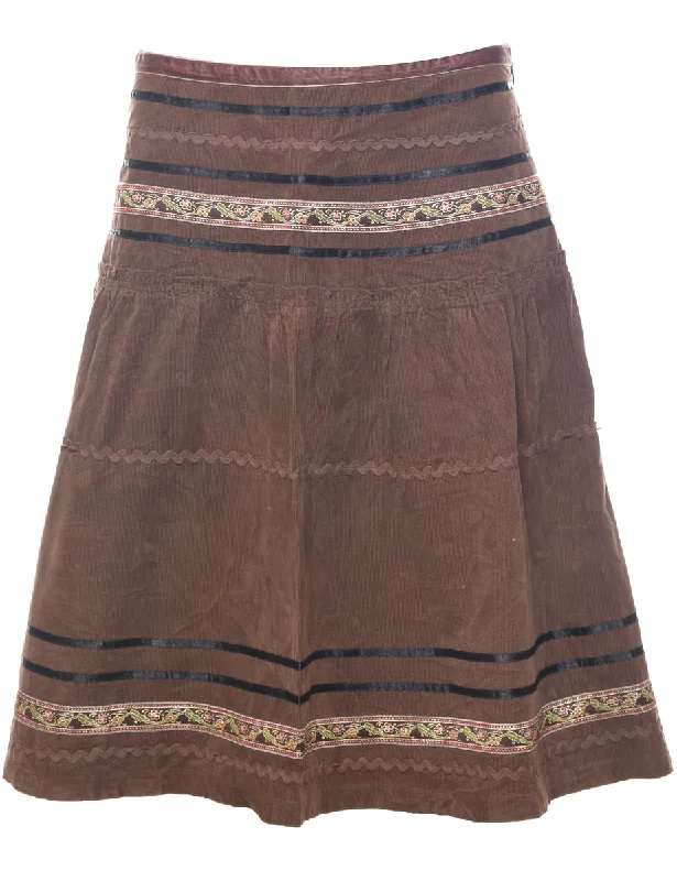 Moisture wicking Cherokee A-line Skirt - M