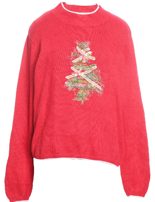 Youthful Christmas Tree Design Jumper - XL