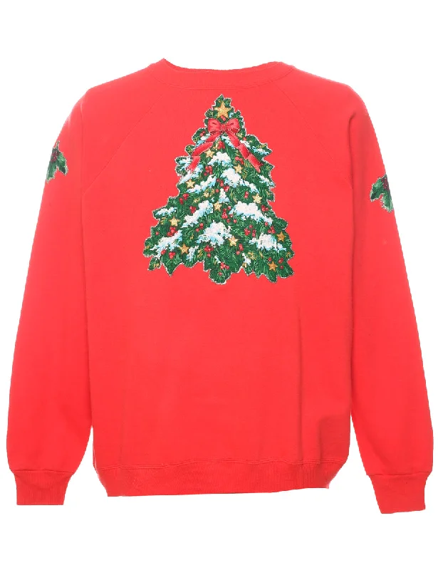 Versatile Items Christmas Tree Design Sweatshirt - L