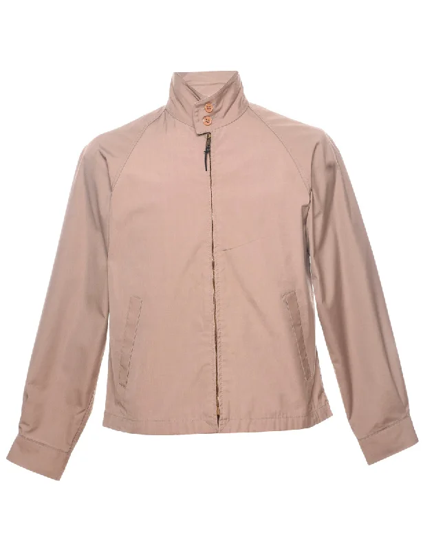 Celebrity Must-have Classic Beige Zip-Front Jacket - M